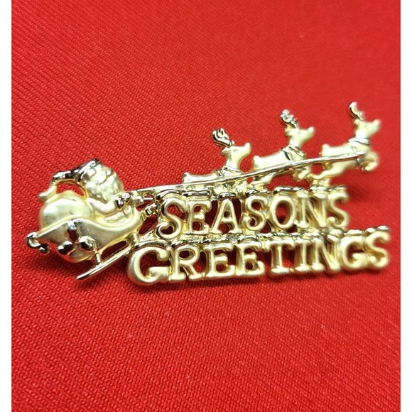 Seasons Greetings Pin/ Brooch - Picture 6 of 8